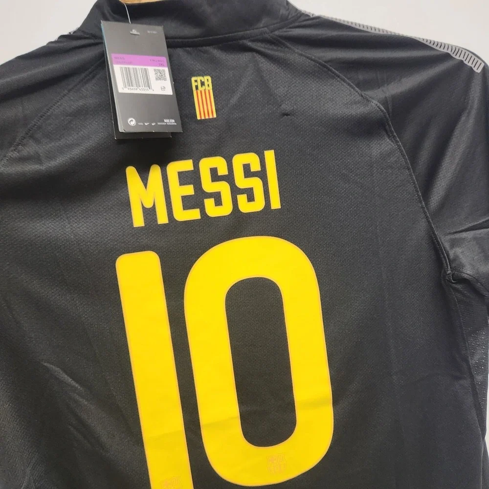Barcelona Messi Nike Jersey Black Qatar Foundation Mens 2XL Brand‎ New